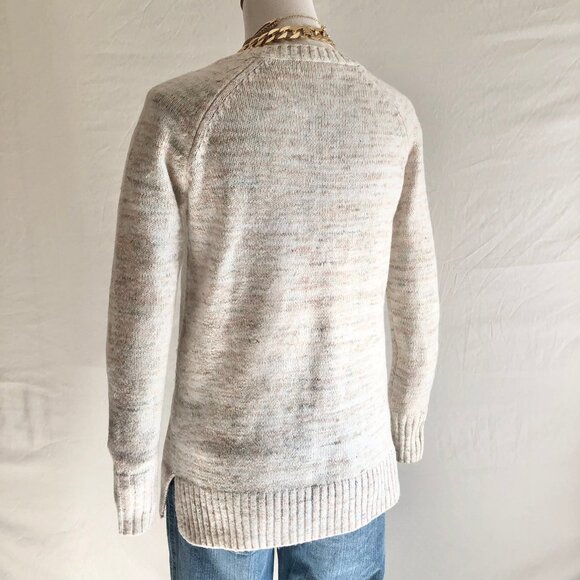 Beige Sparkle Knit Christmas Sweater - Picture 5 of 8